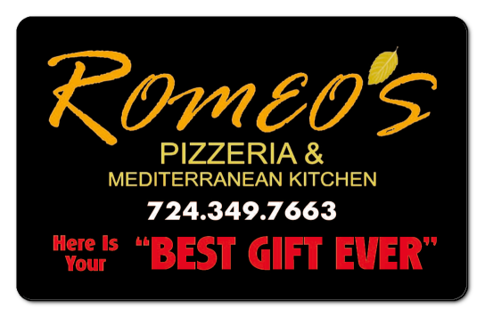 romeos logo on a black background